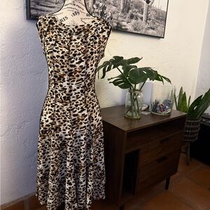 Leopard Print Sleeveless Dress